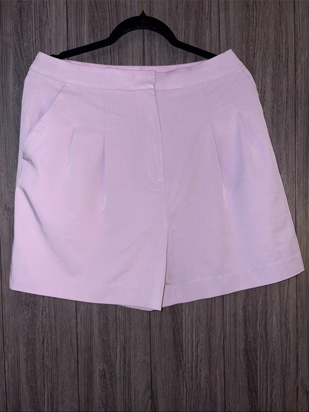 H&M Pastel Lavender High-Waist Tailored Shorts